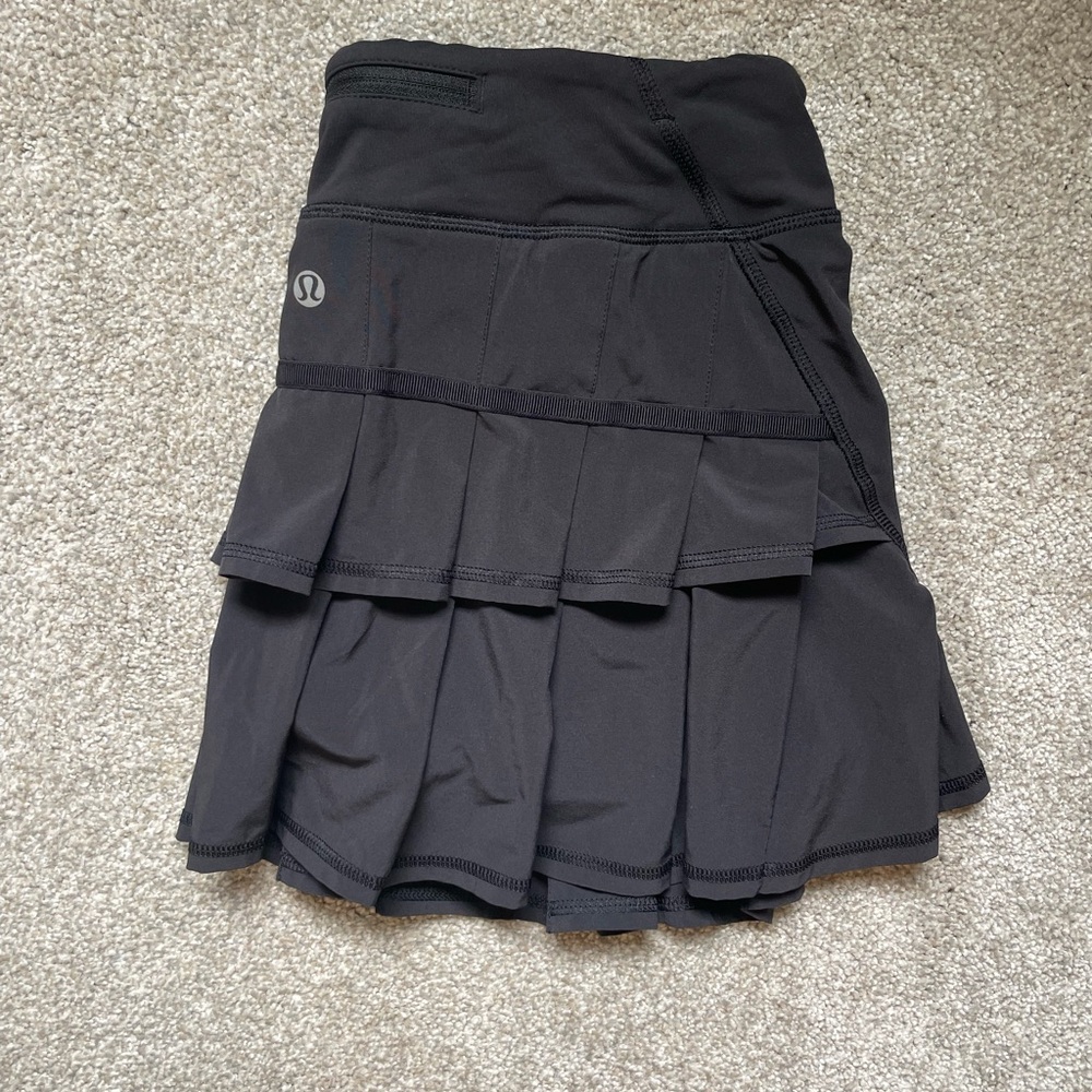 lululemon athletica Black Pleated Athletic Mini Skirt